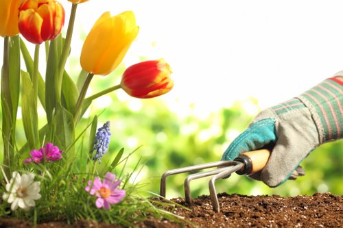 Spring planting in a Brompton garden